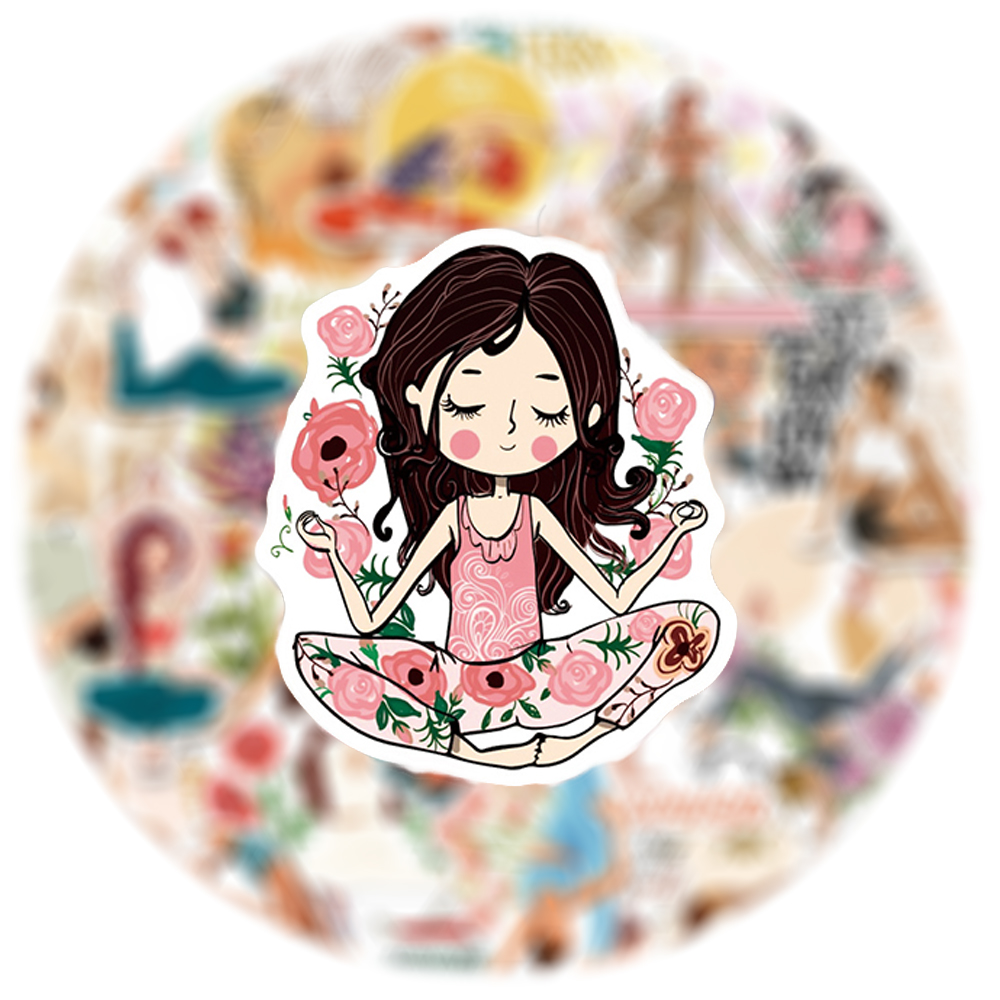 Pilates Yoga Weight Loss - 10/30/50pcs Stiker Grafiti Pilates Yoga untuk