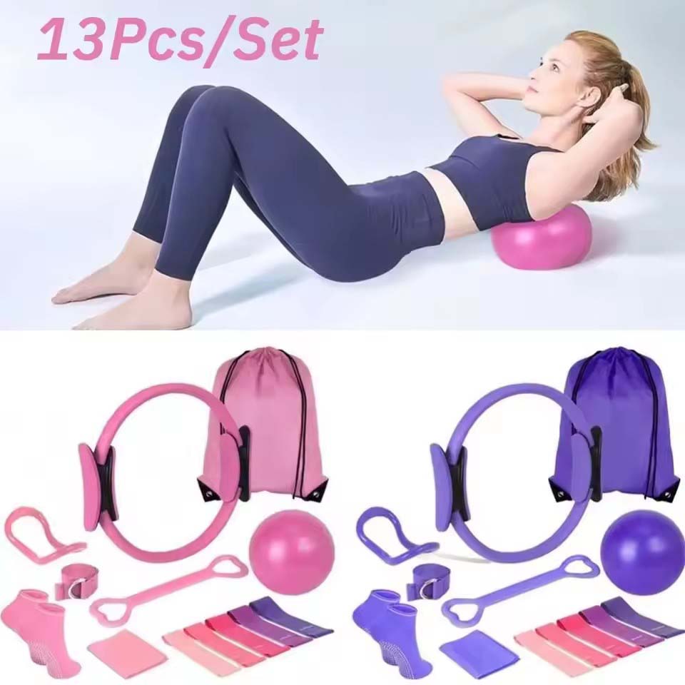 Pilates Yoga Weight Loss - 13 Buah/Set Set Perlengkapan Yoga Lingkaran