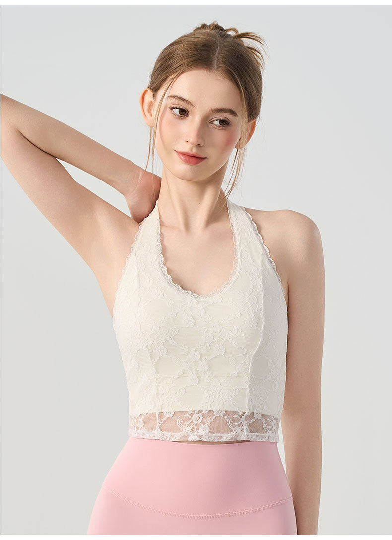 Pilates Yoga Training - Tank top wanita seksi model halter,