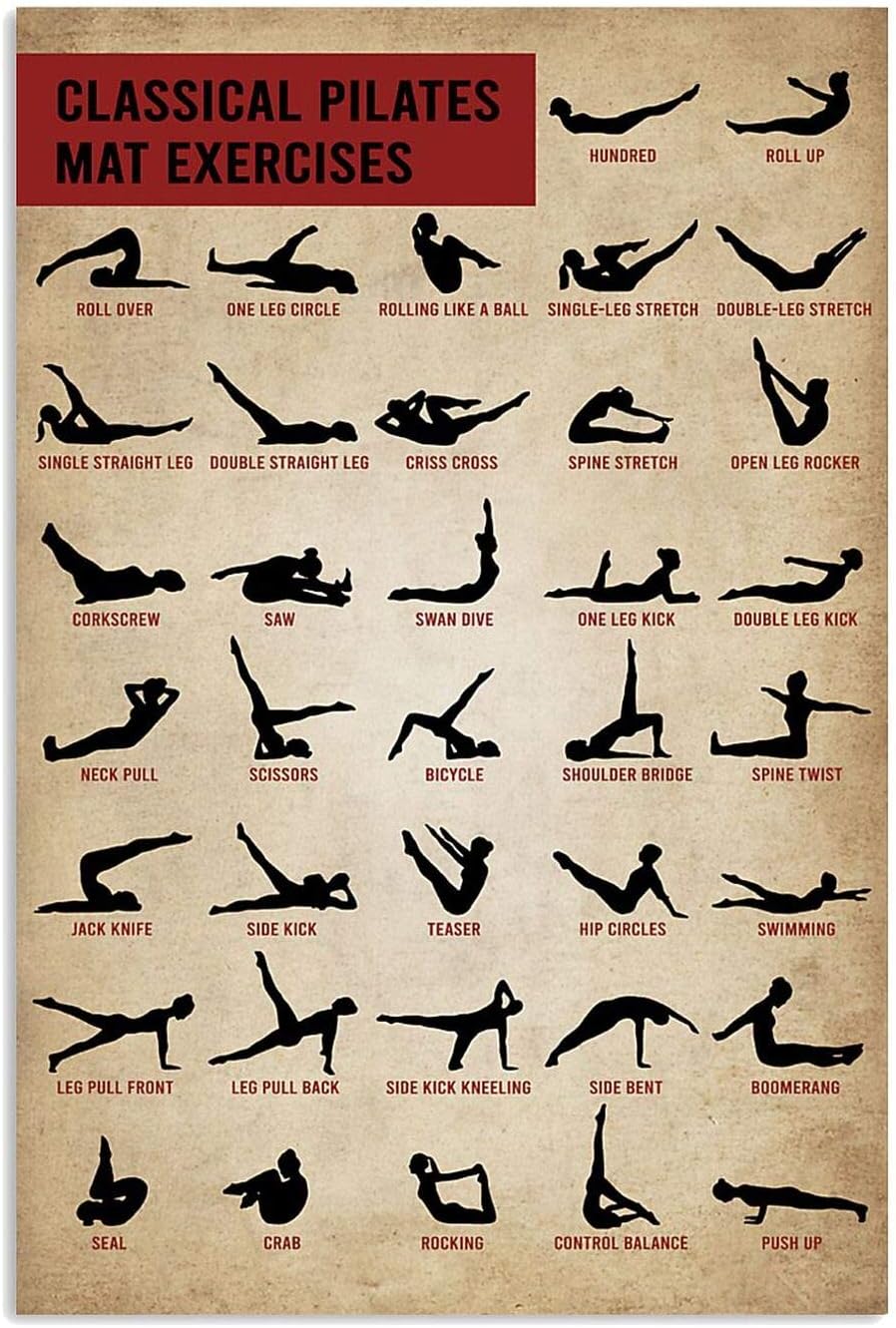 Pilates Yoga Room - Tikar Pilates Klasik Latihan Tanda Logam